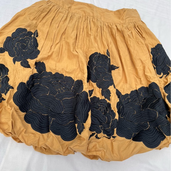 Tibi Skirt size 8 embroidered cotton bubble skirt - Picture 2 of 13